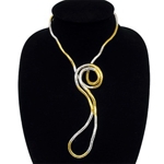 Silver and Gold Plated Copper Moldable Neckace